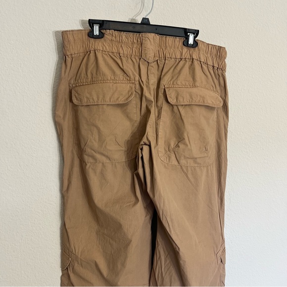 NWT Anthropologie Pilcro low rise relaxed cargo flare pants tan cotton sz 33 - Picture 11 of 14